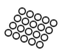 QUARKZMAN 17mm x 12mm x 2,5mm Nitrilo Goma Juntas Tóricas x 20uds Redondo Junta Arandela para Grifo Plomería Reparación Sellado Conexión [Negro]