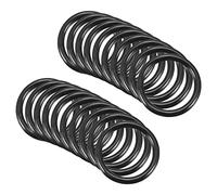 QUARKZMAN 18mm x 14mm x 2mm Nitrilo Goma Juntas Tóricas x 20uds Redondo Junta Arandela para Grifo Plomería Reparación Sellado Conexión [Negro]