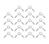 QUARKZMAN 18Pcs Abrazaderas de Manguera de Resorte para Tamaño de 4-4.8mm Pinzas de Tubería de Agua, Clips de Manguera de Primavera, Metal Sujetador de Tubo de Combustible, Plateado