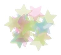 QUARKZMAN 18Pcs Estrellas que Brillan en la Oscuridad Pegatinas de Pared de Plástico Fluorescente Adhesivas Murales Decorativos para el Hogar, Techo, Dormitorio, Surtido