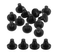 QUARKZMAN 18Pcs Topes para Mesa de Vidrio con Tallo, 7mm/0.28" Almohadillas de Goma Antideslizantes para Espaciadores de Mesa (Ajuste para Agujero de 9/32 Pulgadas), Negro