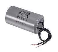 QUARKZMAN 18uF 450V AC 2 Cables 50/60Hz CBB60 Condensador x 1uds Cilindro para Motor Eléctrico Lavadoras Máquinas, [Plata, 75x42mm]