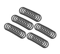 QUARKZMAN 19mm x 14mm x 2,5mm Nitrilo Goma Juntas Tóricas x 50uds Redondo Junta Arandela para Grifo Plomería Reparación Sellado Conexión [Negro]
