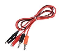 QUARKZMAN 1M Cocodrilo Clip Prueba Conductor a Banana Conector x 1uds Cocodrilo Prueba PB Conjunto para Pruebas eléctricas, [Negro Rojo]