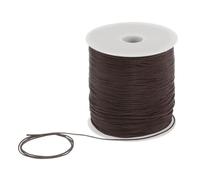QUARKZMAN 1mm Cordón de Nylon 305 Yardas Cordón de Satén de Nylon Cordón de Nudo Chino para Hacer Pulseras Hilo de Abalorios para Hacer Joyas Collares Trenzados Macramé Marrón Oscuro