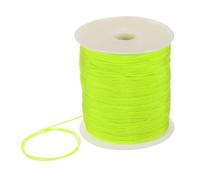 QUARKZMAN 1mm Cordón de Nylon 305 Yardas Cordón de Satén de Nylon Cordón de Nudo Chino para Hacer Pulseras Hilo de Abalorios para Hacer Joyas Collares Trenzados Macramé Amarillo Neón