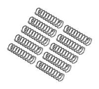 QUARKZMAN 1mm x 8mm x 30mm Compresión Resortes 304 Inoxidable Acero x 10uds para Tienda y Hogar Reparaciones, [Plata]