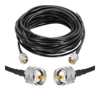 QUARKZMAN 1PCS Cable Coaxial RG58 35ft/10.7 M, UHF PL-259 Macho a Macho Cable Coaxial 50 Ohm Cable de Baja Pérdida para Radio CB, Radio Ham, Analizador de Antena