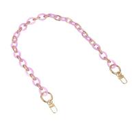 QUARKZMAN 1Pcs Cadena de Bolso, 24 Pulgadas Cadena de Bolso de Acrílico con Hebilla de Metal para Carteras, Bolsos Cruzados y Bolsos de Mano (Morado Dorado)