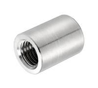 QUARKZMAN 1Pcs Tuerca De Acoplamiento Redonda M20x2.5x40mm, Conectores De Acero Inoxidable Tuercas De Sujeción Hardware Para Varillas Roscadas 30mm DE Para Varilla Roscada, Plateado