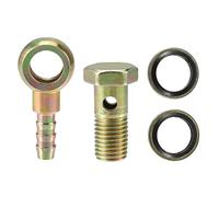 QUARKZMAN 1Set M12x1.5 Banjo Perno Kit con Cobre Arandelas Hierro Bronce Tono