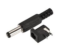QUARKZMAN 2,1mm x 5,5mm Macho DC Alimentación Conector Alimentación Suministro Termina con Hembra 3P PCB Montaje Enchufe Conector, Paquetes de 20