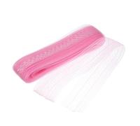 QUARKZMAN 2.6 Pulgadas X 27 Yardas Trenza de Crin de Caballo Rígida con Cinta Ondulada Cinta Elástica en Rollo para Costura de Ballenas de Nylon Vestido de Novia, Rosa Claro