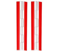 QUARKZMAN 2 Bisagras de Acrílico, 200x45mm Bisagra Adhesiva Transparente con Eje de Acero Inoxidable Bisagras Continuas para Armario Cajón Soporte de Exhibición