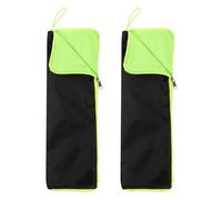 QUARKZMAN 2 bolsas para paraguas mojados de 15.7" de tela Oxford con funda de microfibra impermeable en el interior, compactas y portátiles para paraguas plegables de viaje, verde