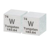 QUARKZMAN 2 Cubos Tungsteno 0.39 Pulgadas Cubo Elemento Metálico Alta Densidad Para Colección Elementos Químicos Aplicación En Experimentos Educación Científica Color Plateado