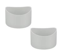 QUARKZMAN 2 Fundas Protectoras De Silicona, 2.75 Pulgadas/7.5 Cm Funda Antideslizante Para Base De Botellas Y Tazas Evita Ruido, Gris Claro | Gris Claro | Gris