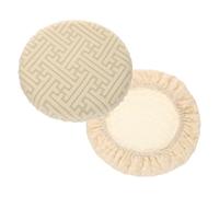 QUARKZMAN 2 Fundas Redondas para Taburetes De Barra 12-14" Fundas Elásticas Suaves para Asientos De Silla Cojín Deslizante para Hogar Hotel Bar Restaurante Café Claro