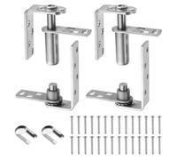 QUARKZMAN 2 Juegos De Bisagras Para Puertas De Salón, 304 Acero Inoxidable Bisagras De Doble Oscilación Con Retorno Automático Puertas De Café Con Grosor Mínimo 30mm, 20kg/44lbs Color Plata