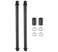 QUARKZMAN 2 Juegos De Varillas De Lámpara Rectas De 170 Mm / 6.69", Kit De Varillas De Acero Al Carbono M10 Con Rosca Fina Doble Y Tuercas De Bloqueo Y Conector De Manga Para Lámparas De