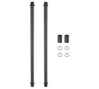 QUARKZMAN 2 Juegos De Varillas De Lámpara Rectas De 250 mm/9.84", Kit De Varillas De Acero Al Carbono M10 Con Doble Roscado Fino Y Tuercas De Seguridad Con Conector De Manguito Para Lámparas