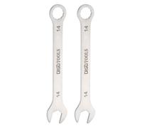 QUARKZMAN 2 Llave Combinada Fina Métrica de 14 mm con Extremo Torx en Caja de 15 Grados de Acero Inoxidable, Tono Plateado