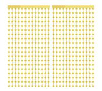 QUARKZMAN 2 Pack Estrellas Doradas Fondo Cortinas Doradas 3.3x6.6ft