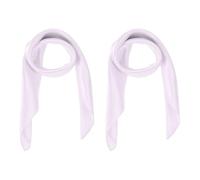 QUARKZMAN 2 Pañuelos Cuadrados De Raso Para Mujer Pañuelo De Bolso Sólido Pañuelos Ligeros De Moda Cinta Para El Cabello Accesorios Para Bolso, Lila Claro