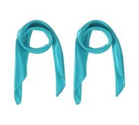 QUARKZMAN 2 Pañuelos Cuadrados De Seda Satinada Para Mujer Pañuelo De Bolso De Color Sólido Pañuelos Ligeros De Moda Cinta Para El Cabello Accesorios Para Bolso Azul