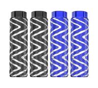 QUARKZMAN 2 Pares De Clavijas para Bicicleta Aleación De Aluminio Clavijas Traseras para Acrobacias Pedales Antideslizantes para Ejes De 3/8" para Bicicleta De Montaña BMX Negro Y Azul