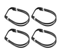 QUARKZMAN 2 Pares De Tiras Para Tacones Desmontables Elásticas Para Mujeres Tacones Sandalias Pantuflas Zapatos Holgados Anti-Deslizamiento Negro