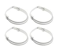 QUARKZMAN 2 Pares De Tiras Para Zapatos De Tacón Altos Desmontables Tira Elástica Para Tacón Para Mujeres Sandalias De Tacón Alto Pantuflas Zapatos Holgados Anti-Holgados Blanco Rhinestone