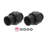 QUARKZMAN 2 Pcs Adaptador Giratorio Para Ducha De Latón Sólido Conector De Extensión De Brazo De Ducha Ajustable Conector Universal Para Componentes De Ducha Con Cinta PTFE (Negro)