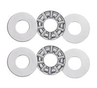 QUARKZMAN 2 Pcs AXK0819 2AS Rodamientos de Agujas de Empuje con Arandelas, 0.31" ID, 0.74" OD, 0.14" Espesor, para Cortacésped, Dirección Asistida de Camiones, Acero Cromado