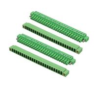 QUARKZMAN 2 Pcs Bloque De Terminales De Tornillo Conector 24 Pines 3.81mm Enchufable Componente Electrónico Electrónico 300V 8A Con Conector Warp Para Panel De Toma Montaje