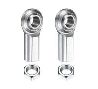 QUARKZMAN 2 Pcs Cojinete De Extremo De Barra CF6 Con Agujero De 3/8", RH Rosca Femenina 3/8-24 UNF Diestra, Extremos De Barra De Acero 1045 Con Tuerca De Seguridad