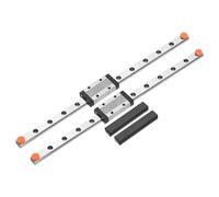 QUARKZMAN 2 pcs De Guía Lineal MGN9 250 Mm Con 2 pcs De Bloque De Carril Deslizante MGN9H De Acero De Rodamientos Y 2 pcs De Guía Lineal Mini MGN12 De Plástico Para Impresoras 3D, Plateado