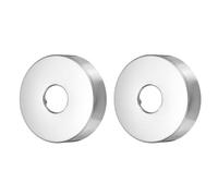 QUARKZMAN 2 Pcs Flange De Brazo De Ducha 0.8"x2.8"x0.8"(21x70x19mm) Placa Escudete Redonda De Acero Inoxidable Flange Divisorio De Pared Cubierta De Tubería Empotrada Para Tubería Plateado