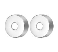 QUARKZMAN 2 Pcs Flange De Ducha 0.8"x2.8"x1"(21x70x25mm) Placa Escudete Redonda De Acero Inoxidable Flange Divisorio De Pared Cubierta Para Tubería Montada En Pared Color Plateado