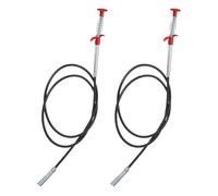 QUARKZMAN 2 Pcs Garra Flexible Para Recoger 0.47" Diámetro 63" 4 Garras Acero Inoxidable Limpieza Gancho Desatascar Fregadero Cabezal Drenaje Limpiador Herramienta Desatascador Para Inodoro
