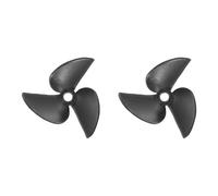 QUARKZMAN 2 Pcs Hélice para Barco RC, Hélices De 3 Paletas Diámetro del Agujero 3mm OD 32mm Paso 1.4mm Rotación Horaria CW Hélice De Taladro para Barco RC, Modelo De Barco DIY, Negro