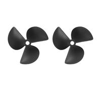 QUARKZMAN 2 Pcs Hélice para Barco RC, Hélices De 3 Paletas Diámetro del Agujero 4.8mm Diámetro Exterior 55mm Paso 80mm Giro Horario CW Hélice De Taladro para Barco RC, Negro