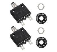 QUARKZMAN 2 Pcs Interruptor Térmico De Botón 4Amp, 125/250V AC 50V DC Protector De Sobrecarga Térmico Con Reinicio Manual Para Automóviles Industriales