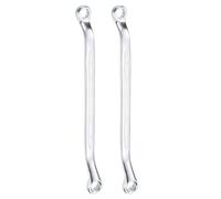QUARKZMAN 2 Pcs Llave de Caja de Doble Extremo de 45 Grados 8mm x 9mm 12 Puntos Métrica Cr-V Llave de Caja Doble de Acero Cromo Vanadio Llave de Caja de Torx Larga con Offset
