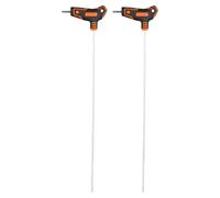 QUARKZMAN 2 Pcs Llave Hexagonal De Extremo Plano Con Mango En T 3mm Acero S2 Métrico Brazo Extra Largo Llave En T Llave hexagonal Herramienta De Reparación Para Mantenimiento Del Hogar