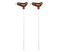 QUARKZMAN 2 Pcs Llave Hexagonal De Extremo Plano Con Mango En T 4mm Acero S2 Métrico Brazo Extra Largo Llave En T Espárrago Hexagonal Herramienta De Reparación Para Mantenimiento Del Hogar
