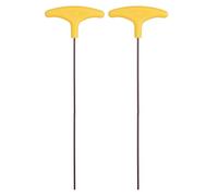 QUARKZMAN 2 Pcs Llave Hexagonal De Paleta T 3mm Acero S2 Métrico Brazo Extra Largo Amarillo Extremo Plano Llave hexagonal Herramienta De Reparación Del Hogar