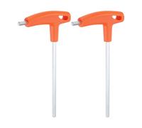 QUARKZMAN 2 Pcs Llave Hexagonal en T con Mango en Forma de T de 6 mm Métrica Cr-V Llave de Tubo Interior Llaves de Hexágono de Automóviles y Mantenimiento del Hogar, Naranja