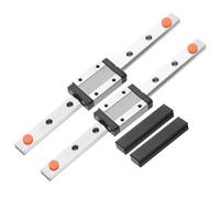 QUARKZMAN 2 pcs MGN12 200 mm Guía Lineal Con 2 pcs MGN12H Bloque Corredizo De Rodamientos De Acero Y 2 pcs Mini Guía Lineal MGN12 De Plástico Para Impresoras 3D Y Máquinas CNC DIY Negro