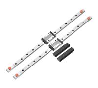 QUARKZMAN 2 pcs MGN12 350mm Guía Lineal Con 2 pcs MGN12H Bloque De Corredera De Rodamientos De Acero Y 2 pcs Mini Guía Lineal MGN12 De Plástico Para Impresoras 3D Y Máquinas Negras